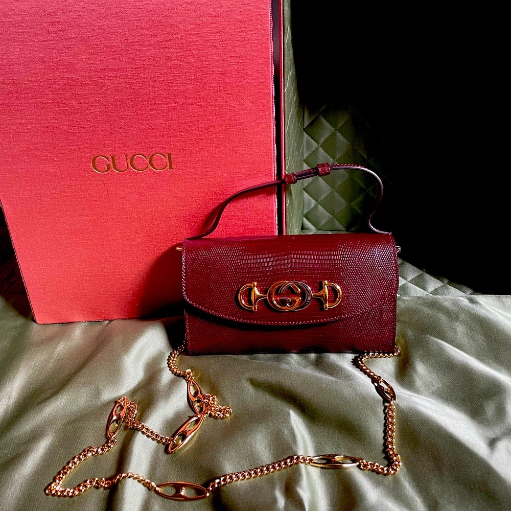 Gucci lizard skin crossbody